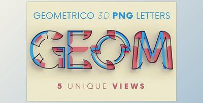 Geometrico – 3D Lettering CreativeMarket - 7176193