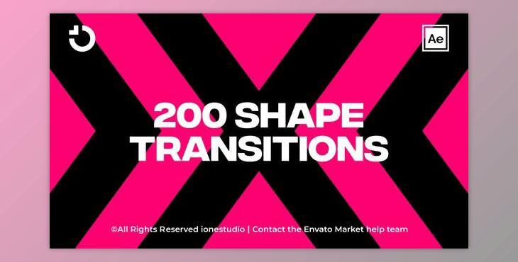 200+ Shape Transitions (Videohive 36929854) - AE Project