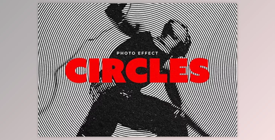 Circular Stencil Photo Effect Creative Market - 92058585