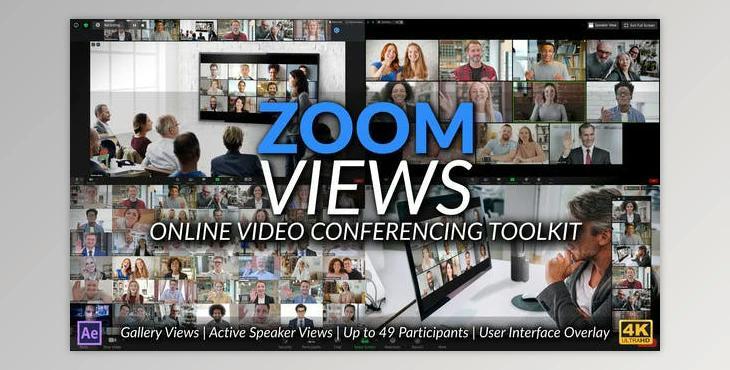 Zoom Views: Online Video Conferencing Toolkit (Videohive 28972353) - AE Project