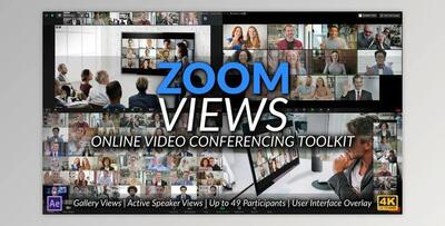Zoom Views: Online Video Conferencing Toolkit (Videohive 28972353) - AE Project