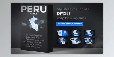 Peru Map – Republic of Peru Map Kit (Videohive 35447604) - AE Project