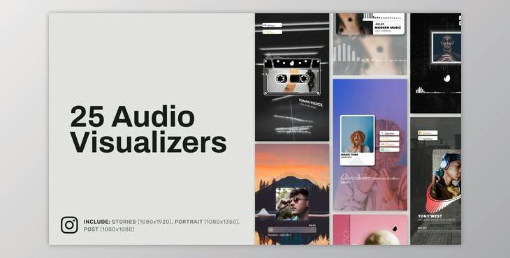 Instagram Audio Visualizers Stories and Posts (Videohive 40304498) - AE Project