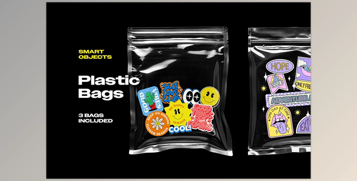 Plastic Bags Mockup - 92543383