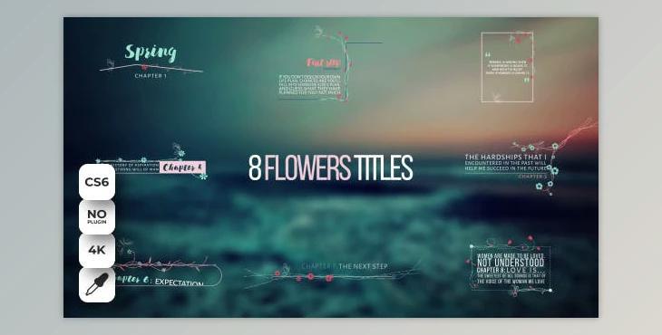 Wedding Titles Flowers (Videohive 17839318) - AE Project