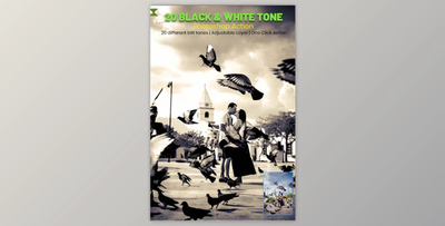 20 Black & White Tone Photoshop Action By psxpert