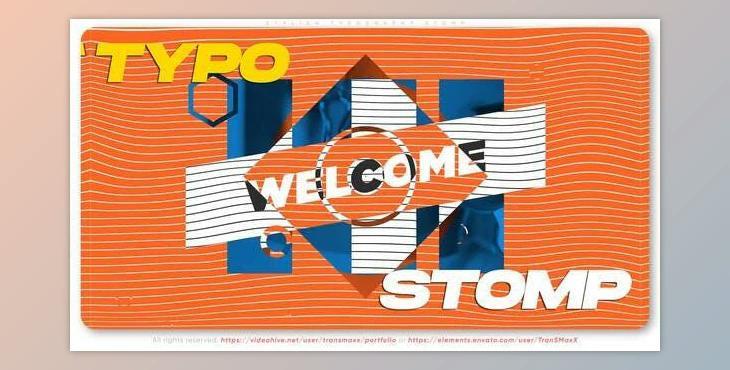Stylish Typography Stomp (Videohive 32546477) - AE Project