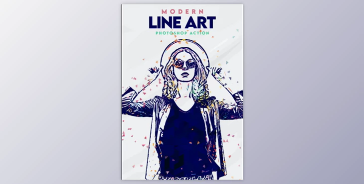 Modern Line Art Effect Photoshop Action By ridvanpars (Atn, Pat, Abr, pdf)