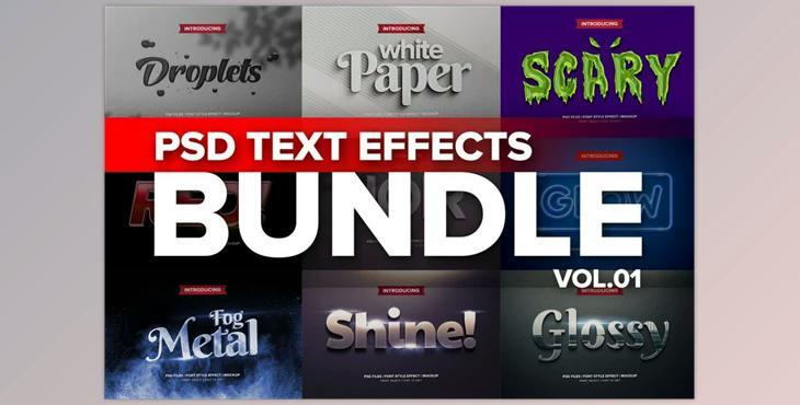 Photoshop 3D Text Effects BUNDLE 1 CreativeMarket-5926184 (PSD)