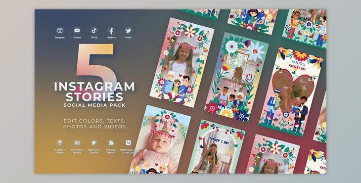 Fathers Day Instagram Stories (Videohive 52341538) - AE Project
