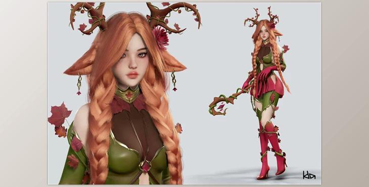 Unity Asset - Dryad Girl Fawnia v1.0