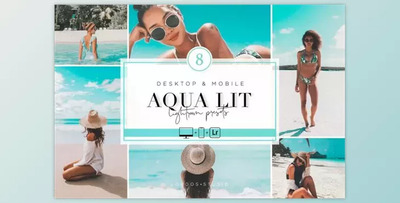 AQUA LIT – Lightroom Presets 6425031 (Mob, Desk)