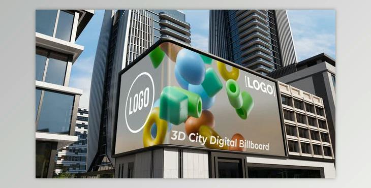 3D City Digital Billboard (Videohive 54200309) - AE Project