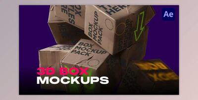 Dynamic 3D Box Mockups (Videohive 54584788) - AE Project