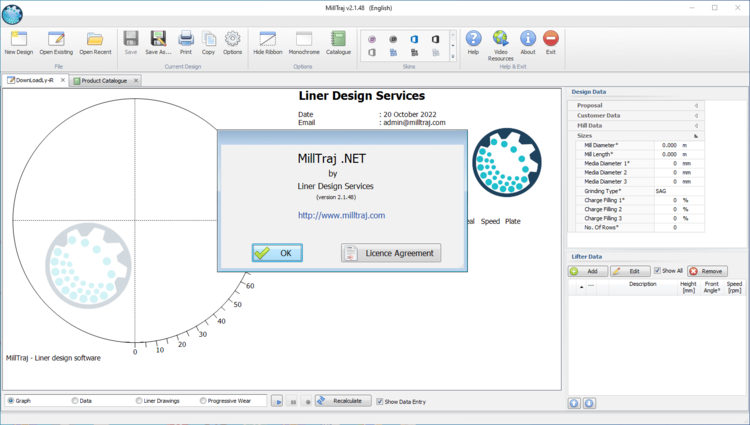 MillTraj 2.1 Liner Design Software