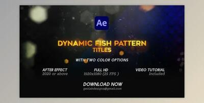 Dynamic Fish Pattern Titles l Aqua Titles (Videohive 50329409) - AE Project