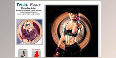 Twirl Paint Photoshop Action CreativeMarket-5747796 (ATN)