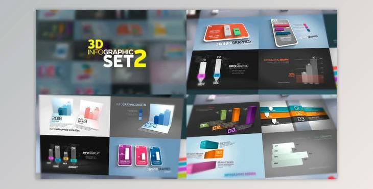 3D Infographics Set 2 (Videohive 23971989) - AE Project
