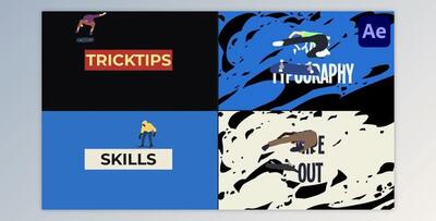 Skateboarding Typography Scenes for After Effects (Videohive 53435837) - AE Project