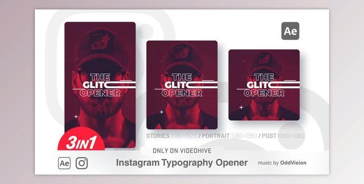 Instagram Typography Opener (Videohive 35118689) - AE Project