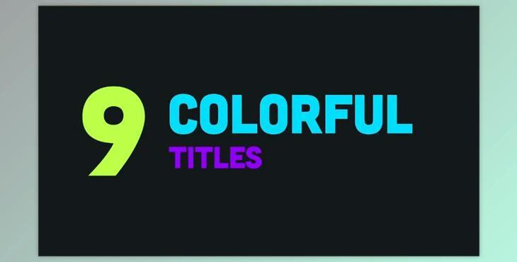 Colorful Clean Titles – Motionarray 775493