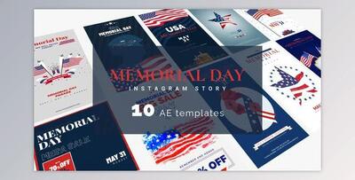 Memorial Day & 4th Of July Instagram Stories (Videohive 31660666) - AE Project