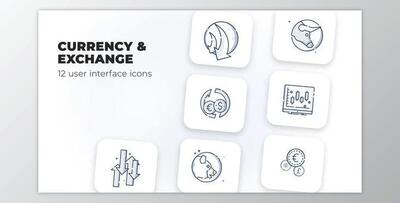 Currency & Exchange- user interface icons (Videohive 39695718) - AE Project
