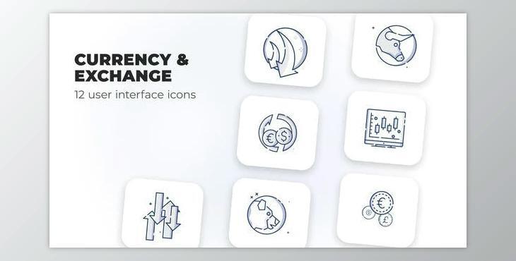 Currency & Exchange- user interface icons (Videohive 39695718) - AE Project