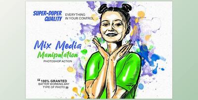 Mix Media Manipulation PS Action CreativeMarket-5188492 (PAT, ABR, ATN)
