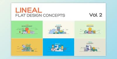 Flat Design Concepts Vol.2 (Videohive 39899572) - AE Project