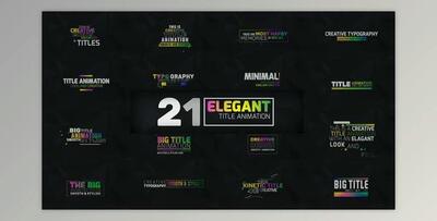 21 Elegant Titles (Videohive 38390280) - AE Project