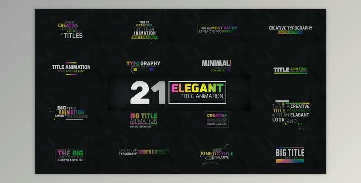 21 Elegant Titles (Videohive 38390280) - AE Project