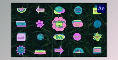 Geometric Cartoon Titles for After Effects (Videohive 47196093) - AE Project