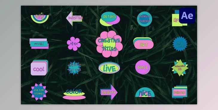 Geometric Cartoon Titles for After Effects (Videohive 47196093) - AE Project