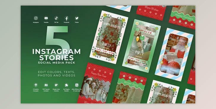 New Year Vertical Reel - Christmas Story (Videohive 49908017) - AE Project