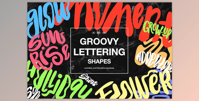 Groovy Lettering Shapes KJ73CTE