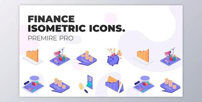 Finance – MOGRT Isometric Icons (VideoHive 37500673)