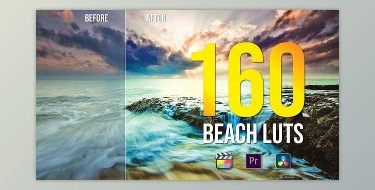 Videohive 160 Beach LUTs Color Grading 35493238