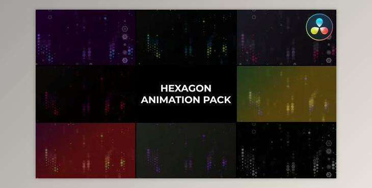 Hexagon Animation Pack for DaVinci Resolve (Videohive 50484070)