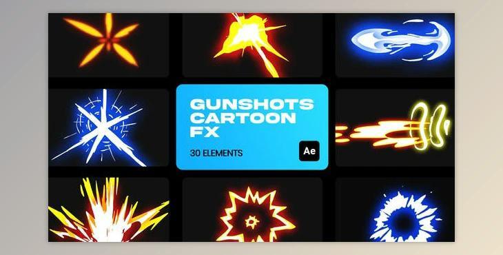 Gunshot Cartoon VFX for After Effects (Videohive 36189623) - AE Project