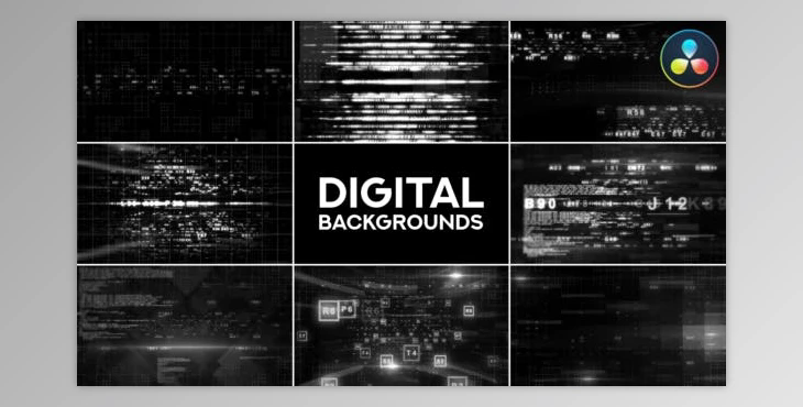 Collection Of Digital Backgrounds for DaVinci Resolve (Videohive 47532744)