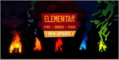 Blender Market - Elementar v1.0 (Cartoon Fire, Smoke, Rain Shader Pack)