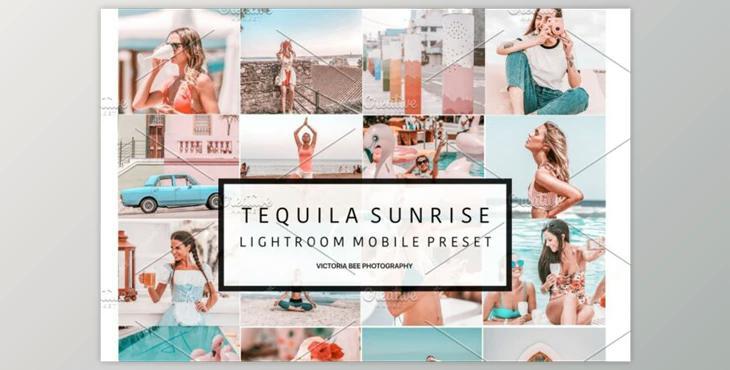 5 Mobile Presets TEQUILA SUNRISE (DNG, PDF)