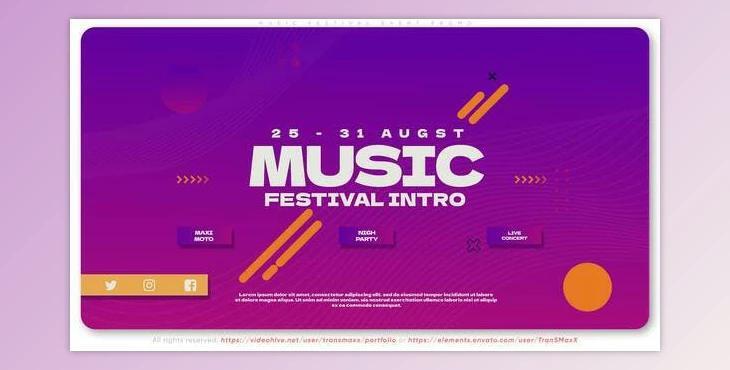 Music Festival Event Promo (Videohive 36572197) - AE Project