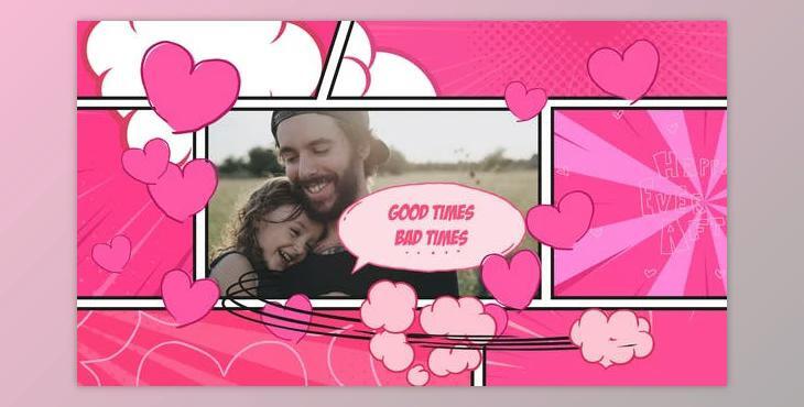 Valentine Comic Opener (Videohive 43433146) - AE Project