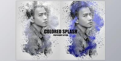 Colored Splash Photoshop Action