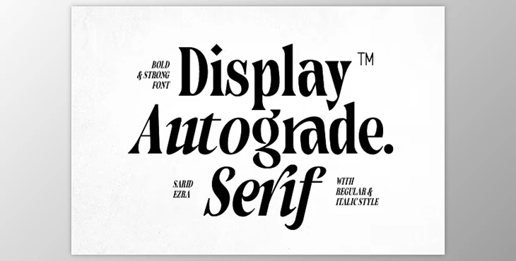 Autograde - Strong Bold Serif