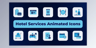 Hotel Services Animated Icons (Videohive 50567382) - AE Project
