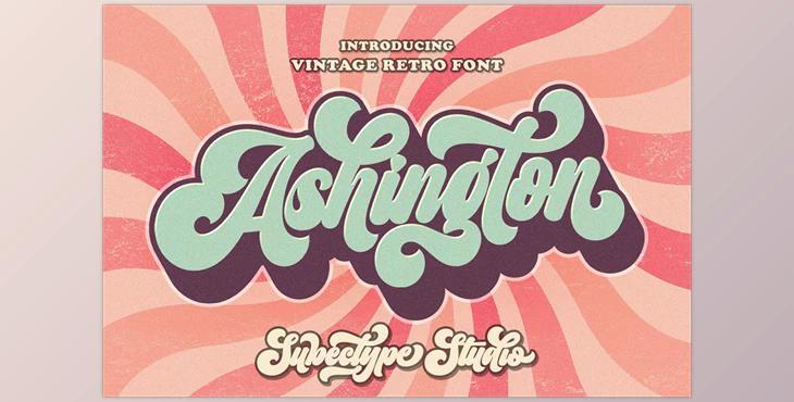 Retro Ashington – Vintage Font Style Creativemarket 7066106