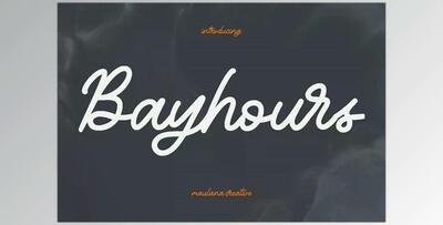 Bayhours Cursive Script Font